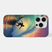 Aangepaste naam Surfen iPhone Hoesje (Achterkant horizontaal)