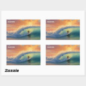 Aangepaste naam Surfen Rechthoekige Sticker (Vel)