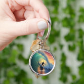 Aangepaste naam Surfen Sleutelhanger (Hand)