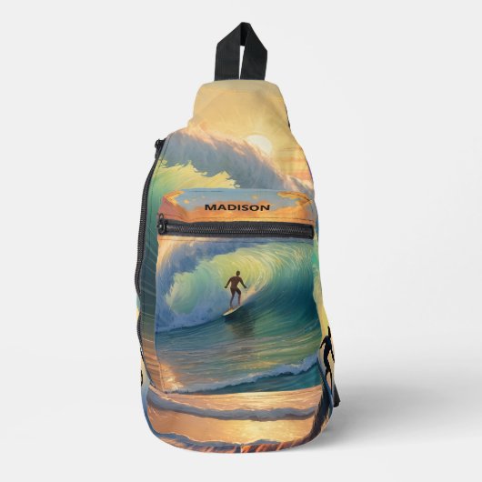 Aangepaste naam Surfen Sling Bag (Voorkant)
