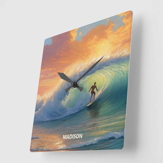 Aangepaste naam Surfen Vierkante Klok (Hoek)