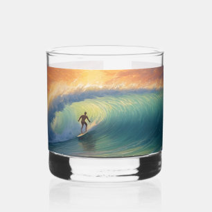 Aangepaste naam Surfen Whisky Glas