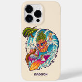 Aangepaste naam Surfende ananas Case-Mate iPhone Case (Achterkant)