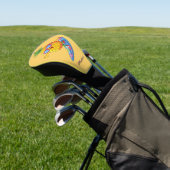 Aangepaste naam Surfende ananas Golfheadcover (Insitu)