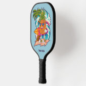 Aangepaste naam Surfende ananas Pickleball Paddle (Links)