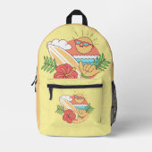 Aangepaste naam Surfer Bedrukte Rugzak (Voorkant)