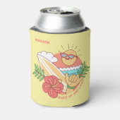 Aangepaste naam Surfer Blikjeskoeler (Blikje Achterkant)