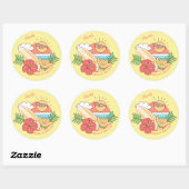 Aangepaste naam Surfer-stickers Ronde Sticker (Vel)