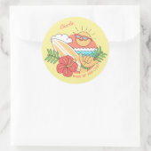 Aangepaste naam Surfer-stickers Ronde Sticker (Tas)