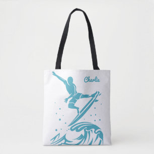 Aangepaste naam Surfer zakken Tote Bag