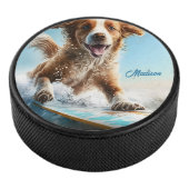 Aangepaste naam Surfhond Hockey Puck (3/4)