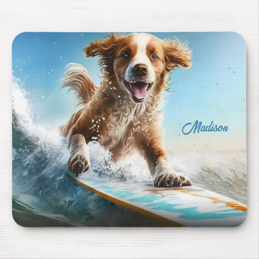 Aangepaste naam Surfhond Muismat (Voorkant)