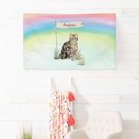 Aangepaste naam Tabblad Kat Pet Spandoek (Insitu)