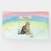 Aangepaste naam Tabblad Kat Pet Spandoek (Horizontaal)