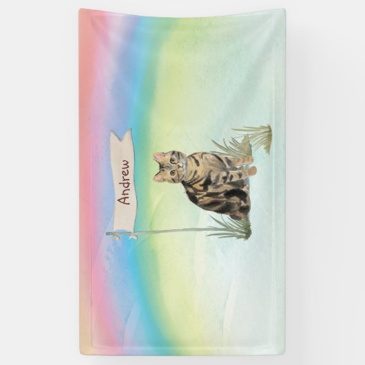 Aangepaste naam Tabblad Kat Pet Spandoek (Verticaal)