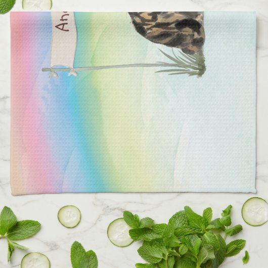 Aangepaste naam Tabblad Kat Pet Theedoek (Gevouwen)