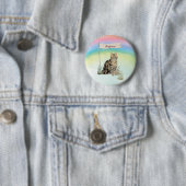 Aangepaste naam Tabby kat huisdier Ronde Button 5,7 Cm (In situ)