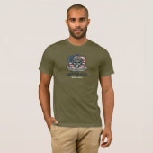 Aangepaste naam Tactische Schedel 250 Jaar Vrijhei T-shirt (Voorkant volledig)