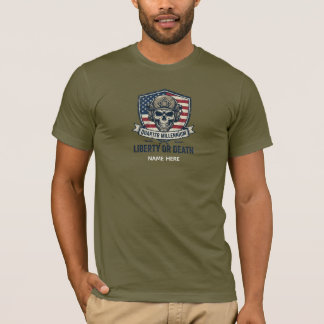 Aangepaste naam Tactische Schedel 250 Jaar Vrijhei T-shirt