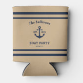 Aangepaste naam Tan Anker Boot Feest Reünie Blikjeskoeler (Voorkant)