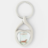 Aangepaste naam Tan Dachshund Pet Dog Sleutelhanger (Voorkant)