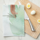 Aangepaste naam Tan Dachshund Pet Dog Theedoek (Quarter Fold)