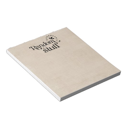 Aangepaste naam  Tan Typografie Notitieblok (Schuin)