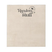 Aangepaste naam  Tan Typografie Notitieblok (Voorkant)