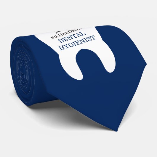 Aangepaste naam tandheelkundige werknemer | Titel Stropdas (Opgerold)