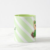 Aangepaste naam Teddy Bear St. Patrick's Day Gift Mok (Midden)