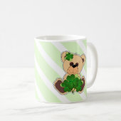 Aangepaste naam Teddy Bear St. Patrick's Day Gift Mok (Voorkant rechts)