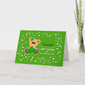 Aangepaste naam Teddy Bear St. Patrick's Day Kaart (Voorkant)