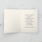 Aangepaste naam Teddy Bear St. Patrick's Day Kaart (Binnen)