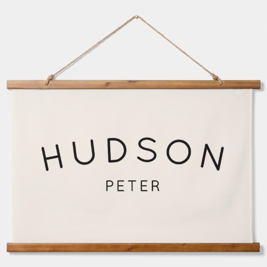 Aangepaste Naam Teken, Baby Naam Teken, Kinderdagv Hangend Wandkleed (Voorkant)