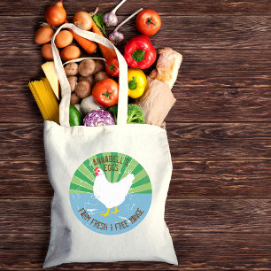 Aangepaste naam teken Nieuwe eieren bekijken Tote Bag