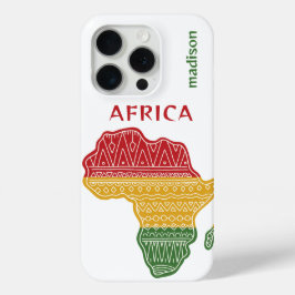 Aangepaste naam & tekst Afrika iPhone 15 Pro Case
