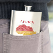 Aangepaste naam & tekst Afrika Flacon (Voorbeeld)