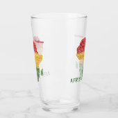 Aangepaste naam & tekst Afrika Glas (Links)