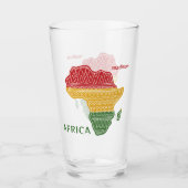 Aangepaste naam & tekst Afrika Glas (Voorkant)