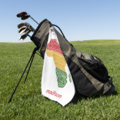 Aangepaste naam & tekst Afrika Golfhanddoek (Groen)