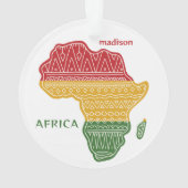 Aangepaste naam & tekst Afrika Ornament (achterkant)