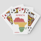 Aangepaste naam & tekst Afrika Pokerkaarten (Achterkant)