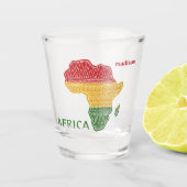 Aangepaste naam & tekst Afrika Shot Glas (Voorkant)