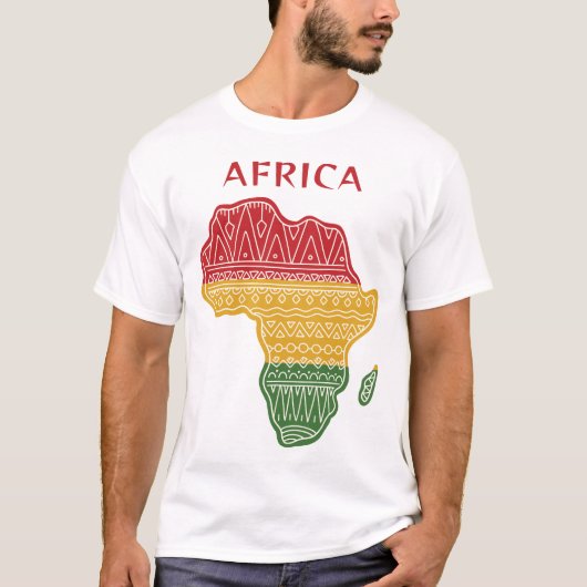 Aangepaste naam & tekst Afrika T-shirt (Voorkant)