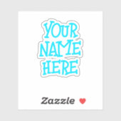 Aangepaste naam Tekst afspeelbaar HelmStickers Sticker (Vel)