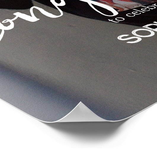 Aangepaste Naam Tekst Afstuderen Poster Afdrukken  (Hoek)