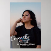 Aangepaste Naam Tekst Afstuderen Poster Afdrukken  (Voorkant)