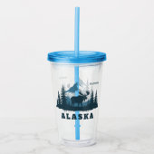Aangepaste naam & tekst ALASKA Acryl Drinkbeker (Voorkant)