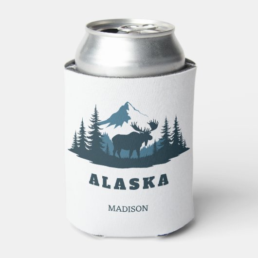 Aangepaste naam & tekst ALASKA Blikjeskoeler (Blikje Voorkant)