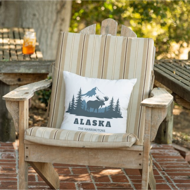 Aangepaste naam & tekst ALASKA Buitenkussen (Stoel)